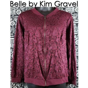 Belle By Kim Gravel Zip Jacket Sz 3X